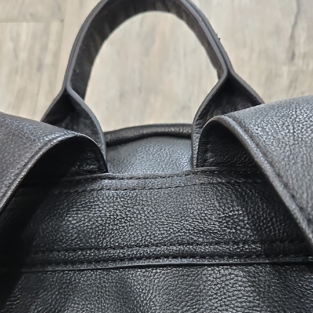 Steve Madden Leather Black and Tan Women's Backpack - Picture 8 of 12